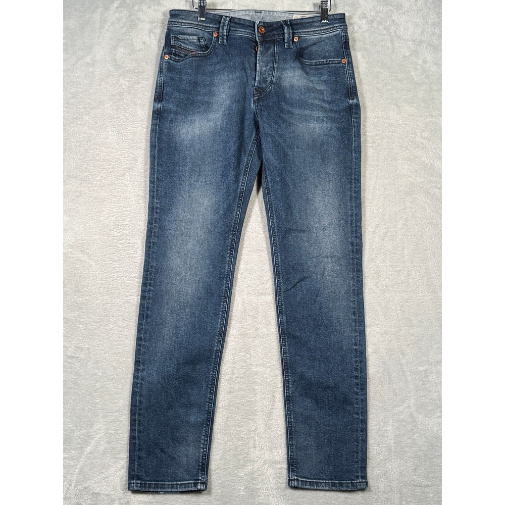 Diesel Jeans Mens 29x32 (Actual 30x31) Blue Denim Larkee BEEX Slim Tapered‎